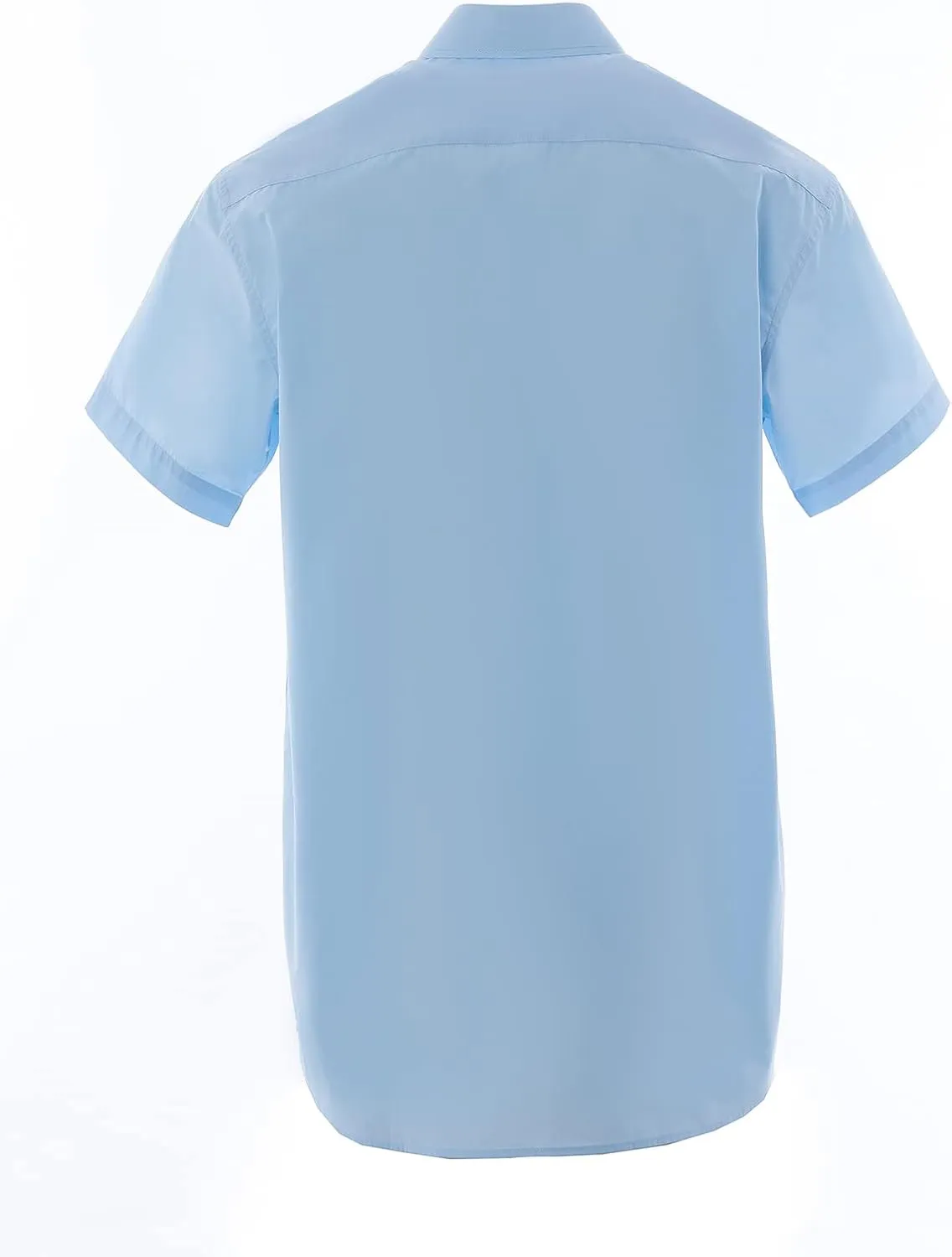 Men's Short Sleeve Button Down Wrinkle Free Dress Shirt Regular Fit Solid Business Casual Shirts