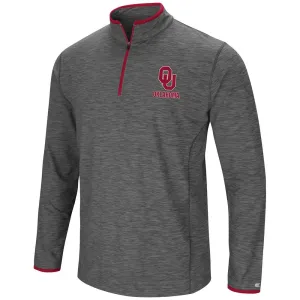 Oklahoma Sooners Colosseum Gray Diemert 1/4 Zip LS Pullover Windshirt