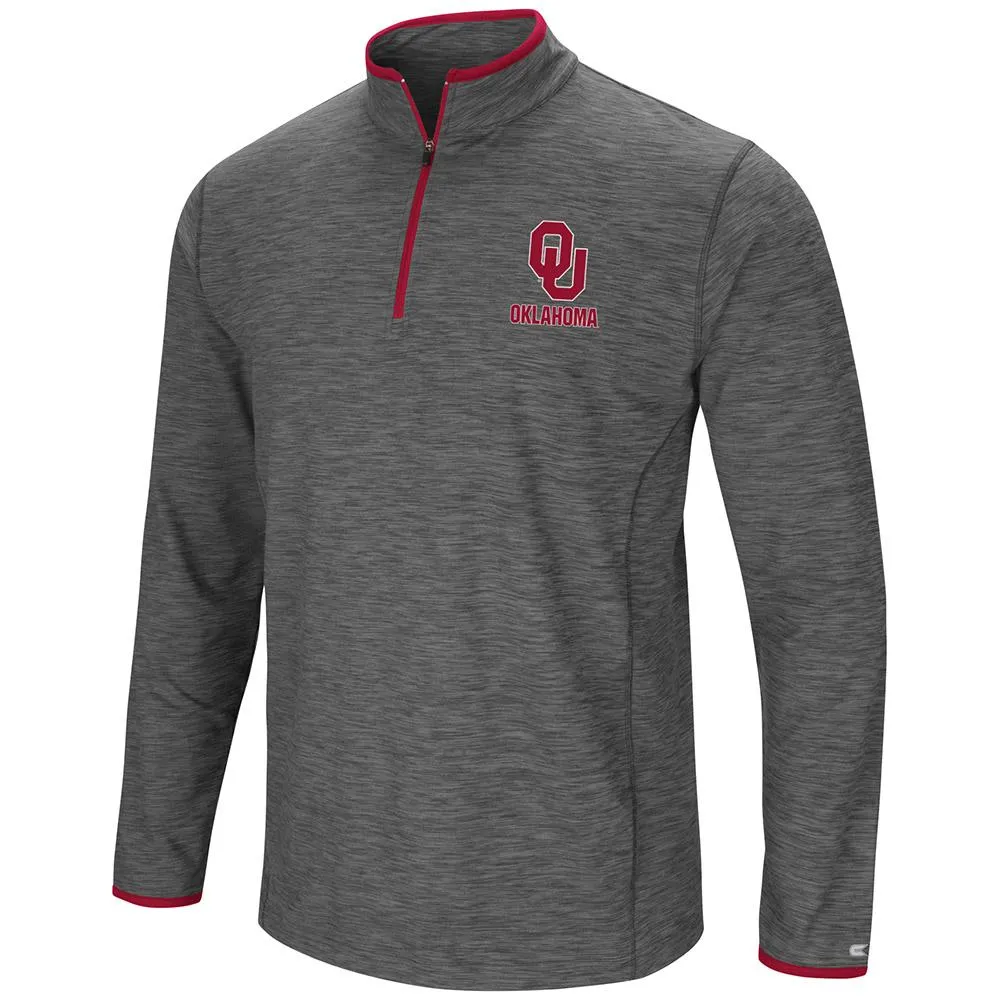 Oklahoma Sooners Colosseum Gray Diemert 1/4 Zip LS Pullover Windshirt