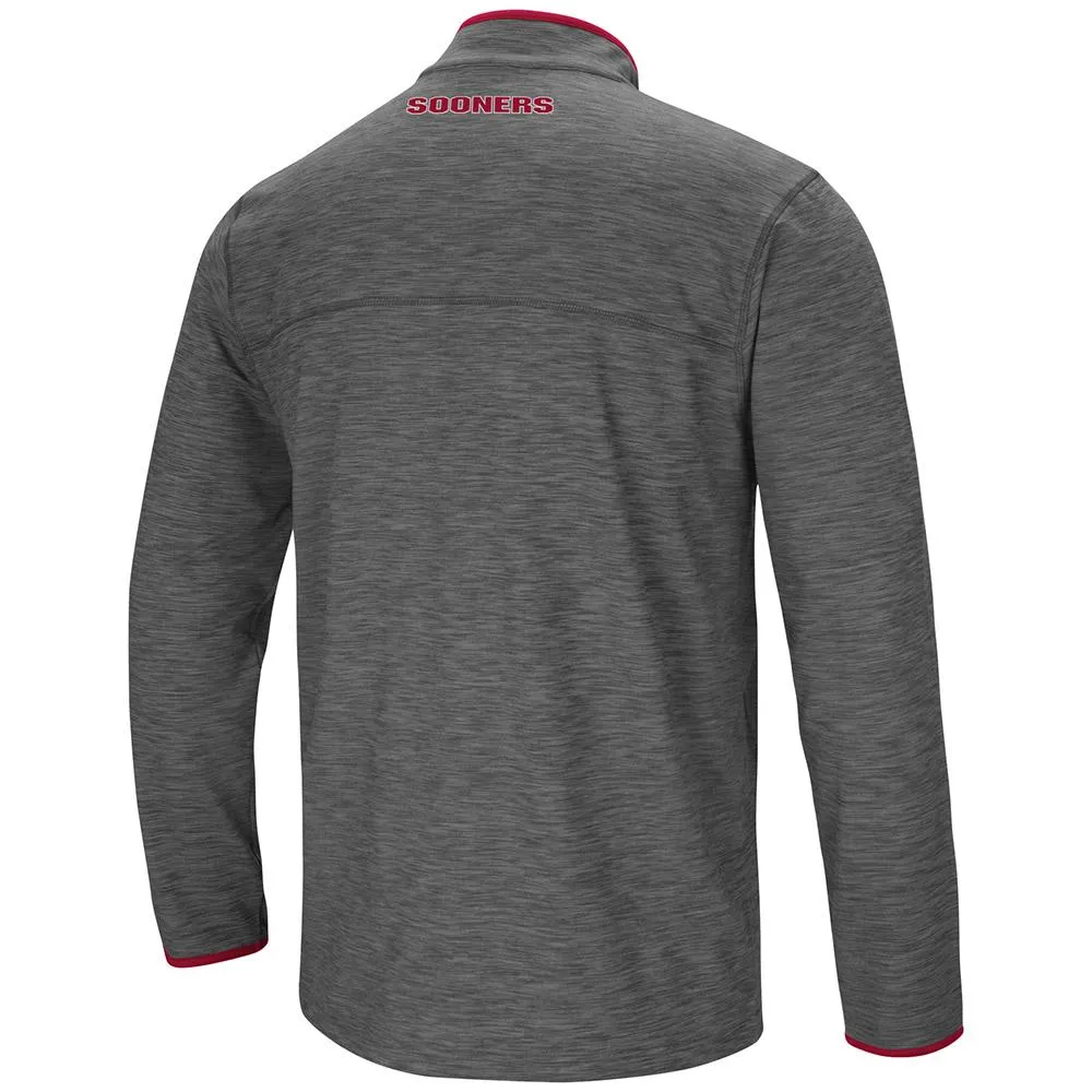 Oklahoma Sooners Colosseum Gray Diemert 1/4 Zip LS Pullover Windshirt