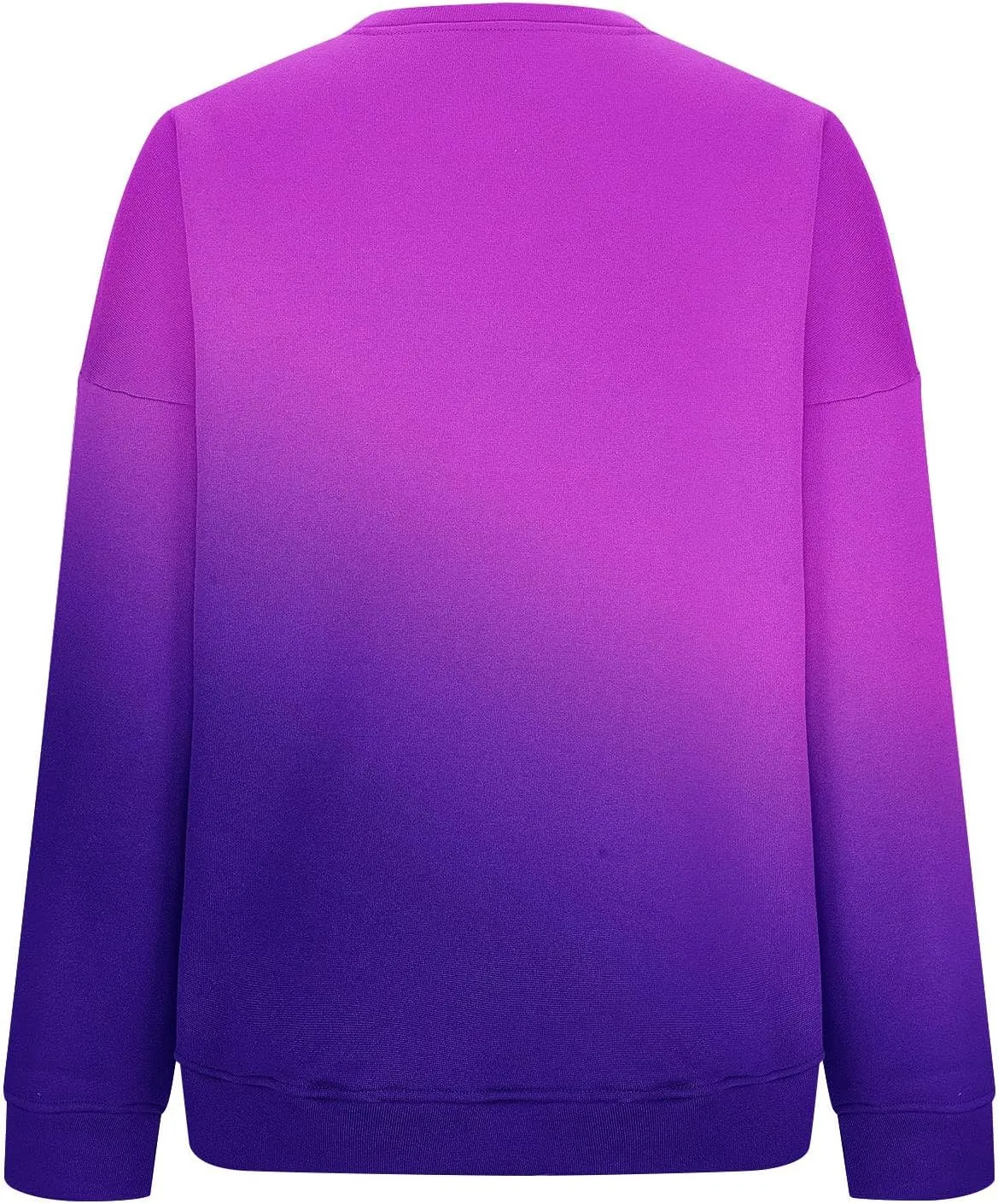Oversized Long Sleeve Sweatshirts for Women Drop Shoulder Gradient Color Crewneck Pullover Tops Fall Fashion Clothes