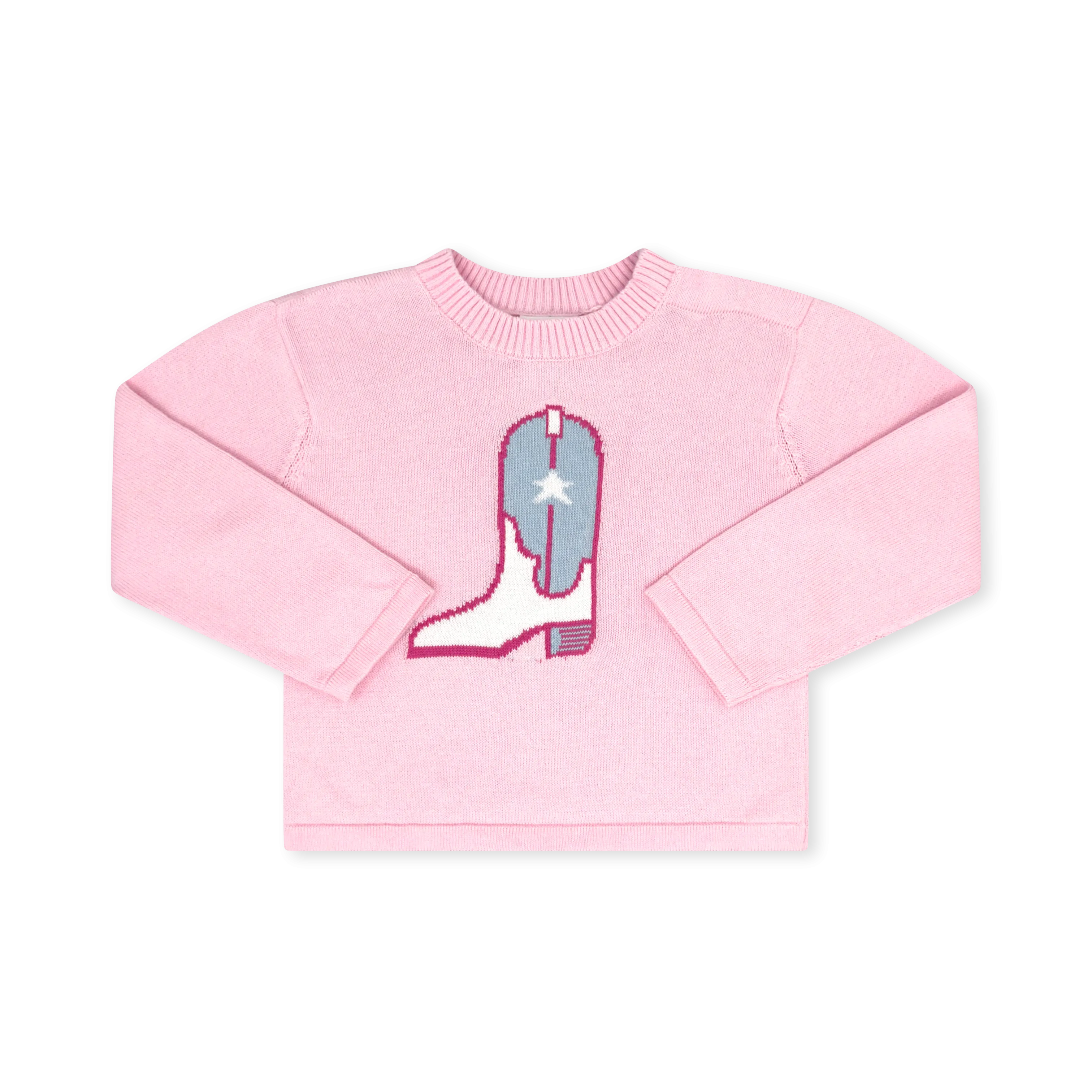 Pleasant Pink Boot Cozy Up Sweater
