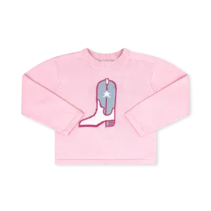 Pleasant Pink Boot Cozy Up Sweater