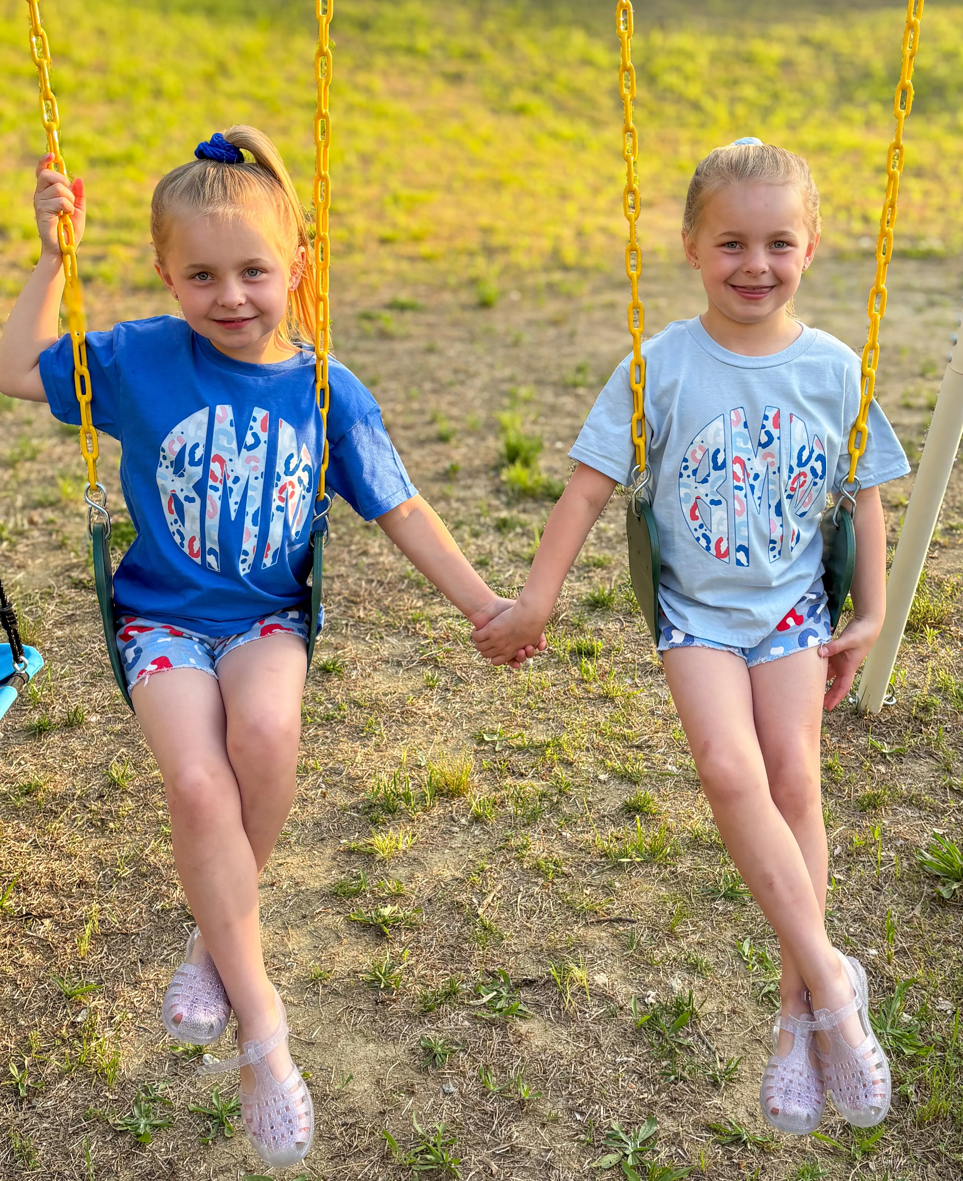 RWB Animal Print Monogram Tees *Kids and Adults*