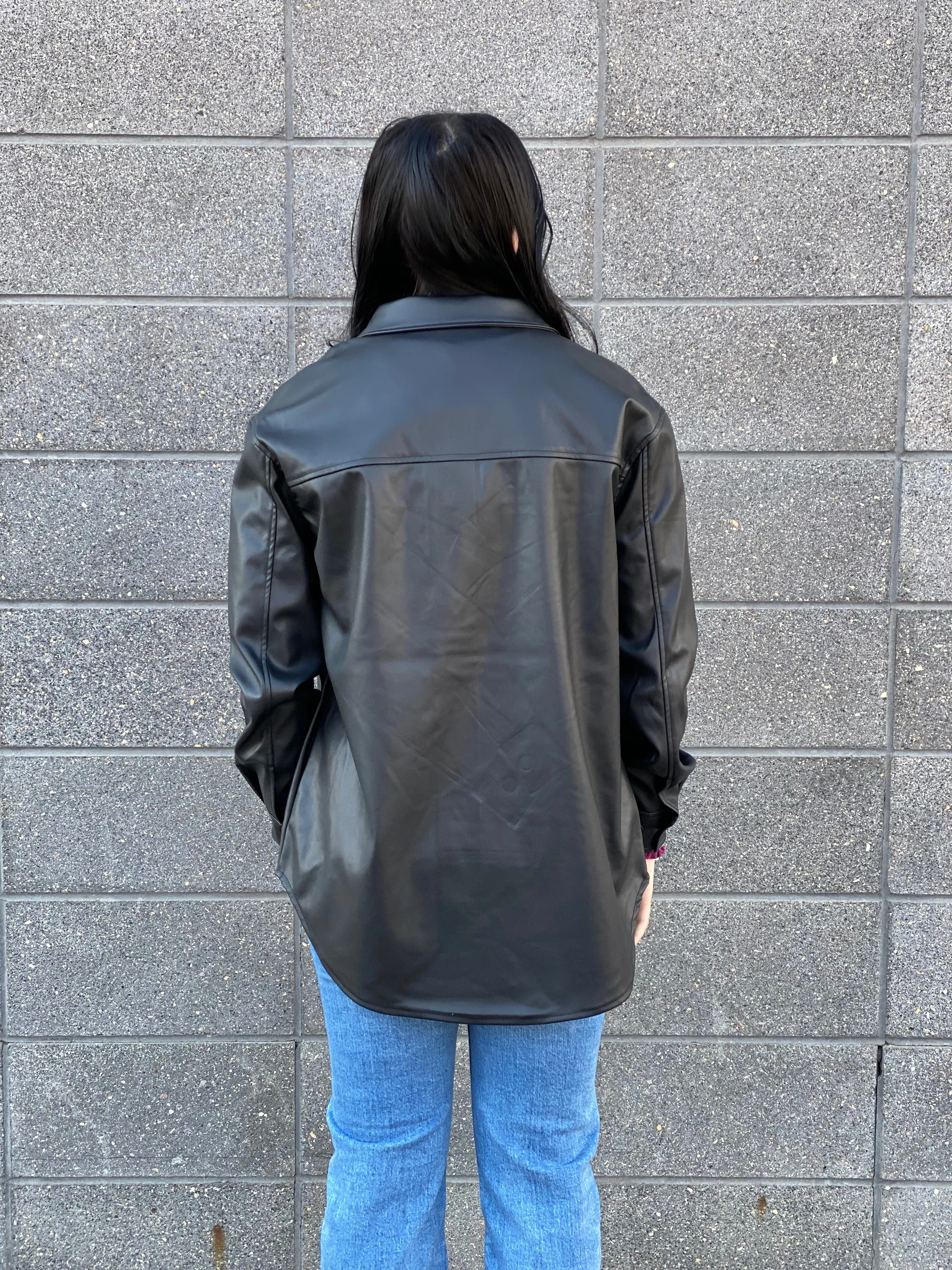 Stylish Sharlene Vegan Leather Jacket