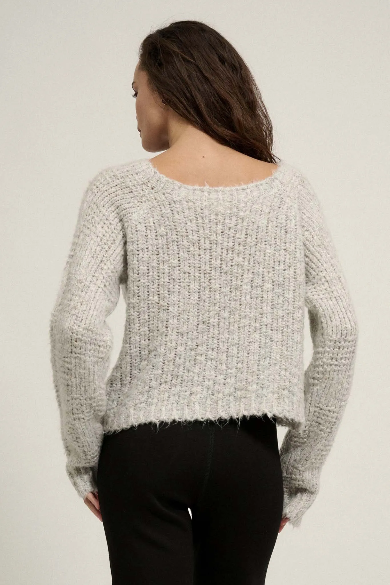 Snowed In Boatneck Chunky Knit Confetti Sweater