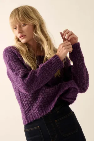 Snowed In Boatneck Chunky Knit Confetti Sweater