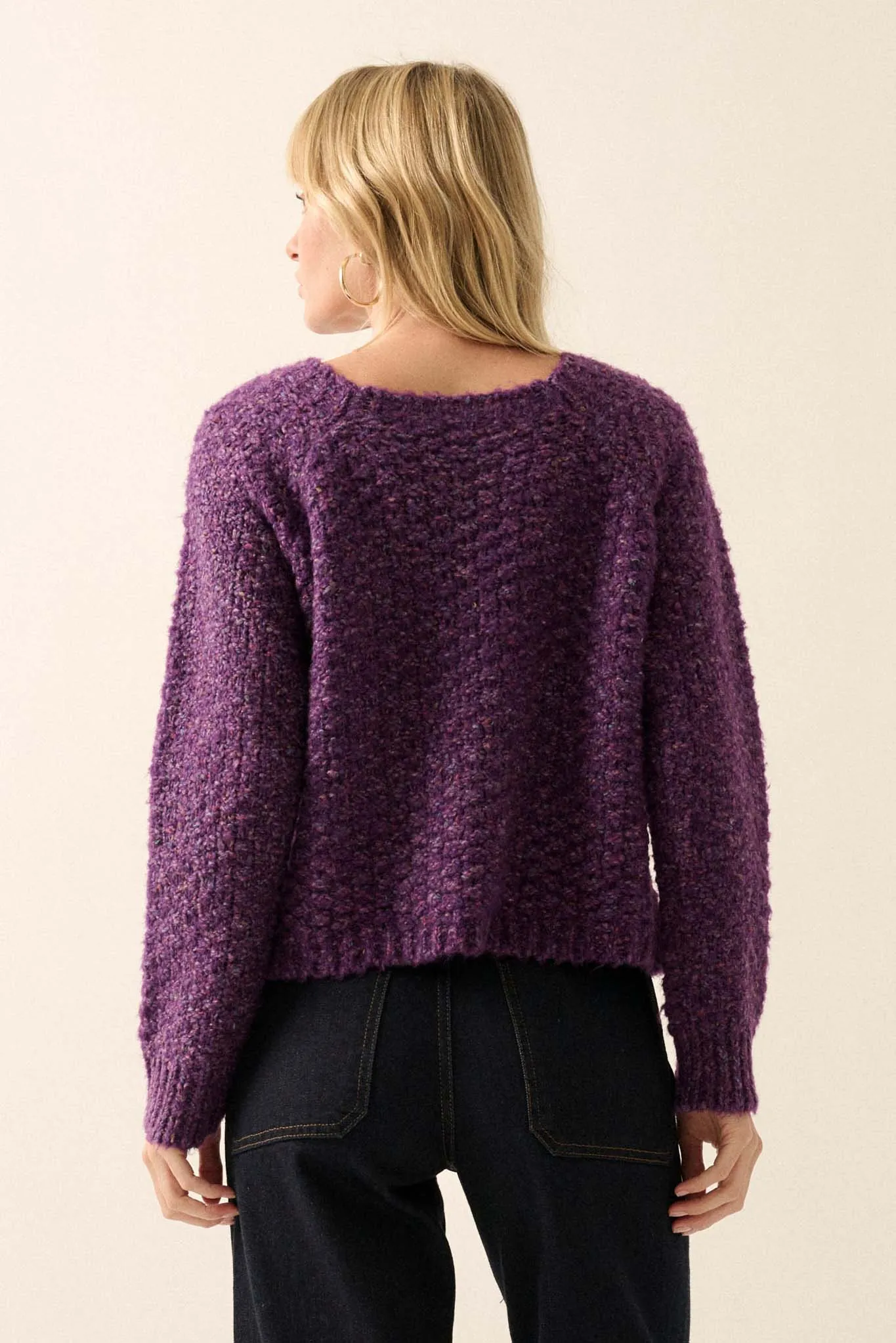 Snowed In Boatneck Chunky Knit Confetti Sweater