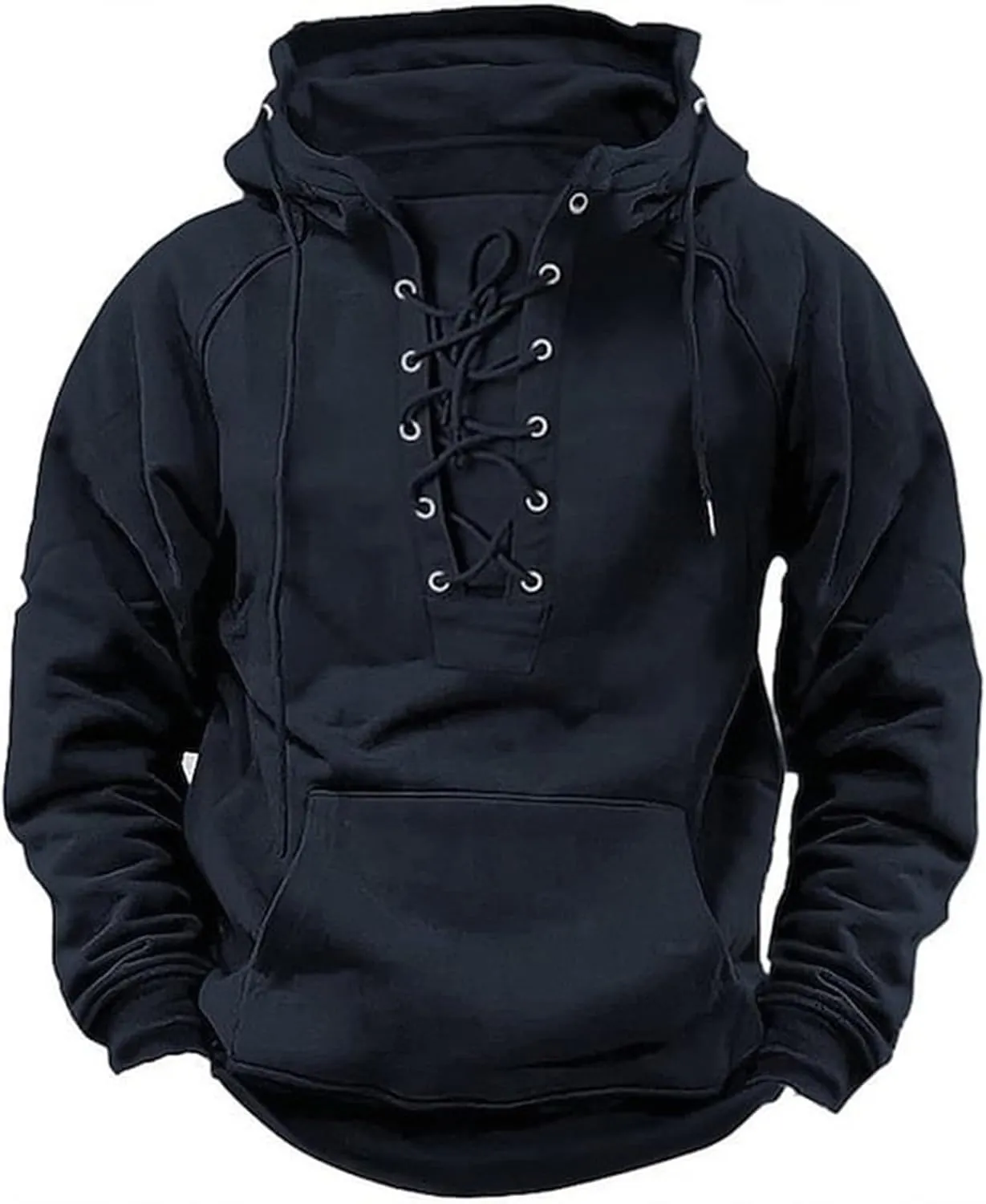 Tactical Hoodies for Men Quarter Zip Pullover Sweatshirts Casual Work Crewneck Sweatshirt Cargo Hoodies Multi Pocket