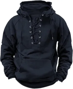 Tactical Hoodies for Men Quarter Zip Pullover Sweatshirts Casual Work Crewneck Sweatshirt Cargo Hoodies Multi Pocket