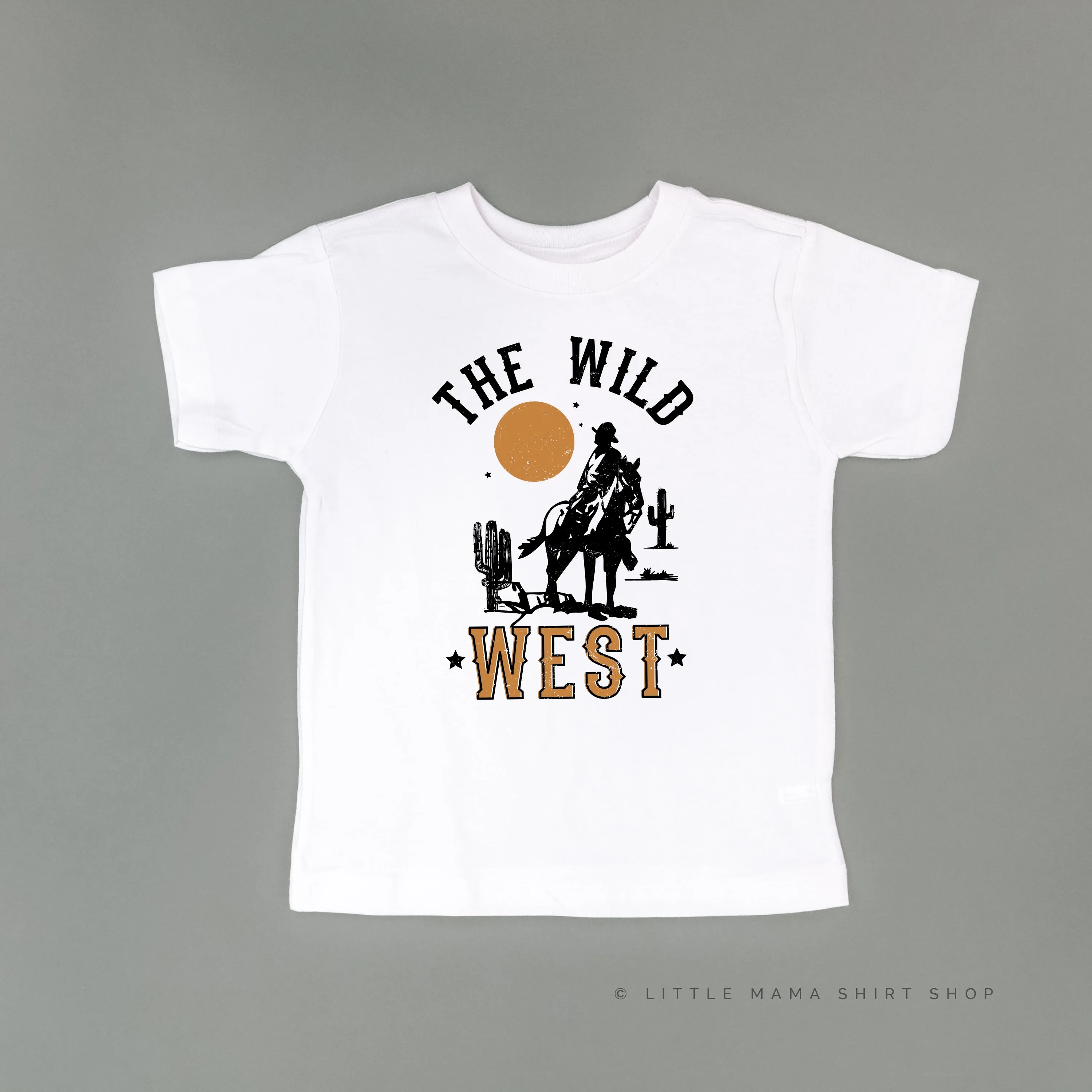 THE WILD WEST - Distressed Design - Short Sleeve Child Shirt