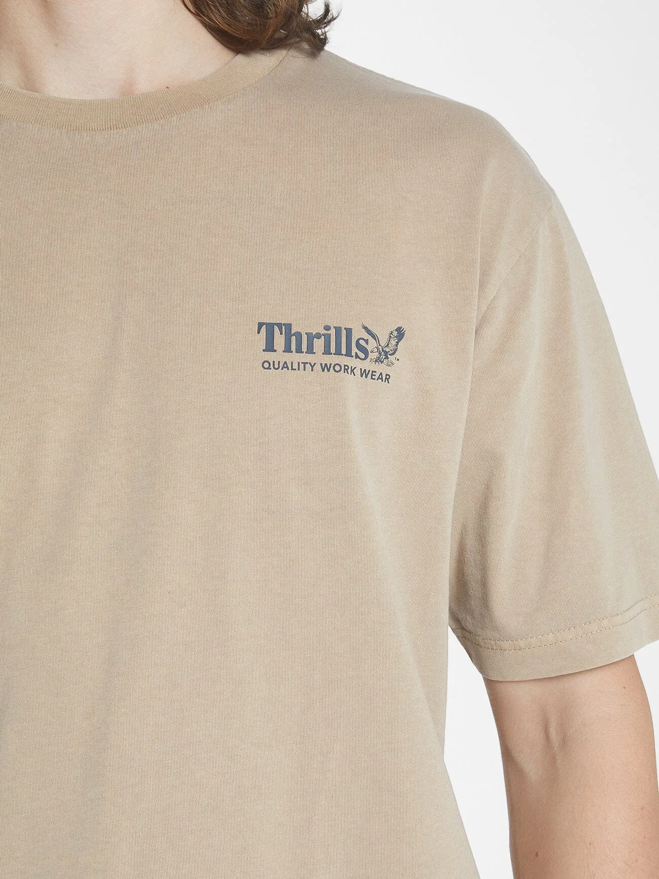 Thrills Workwear Oversize Fit Tee - Sand