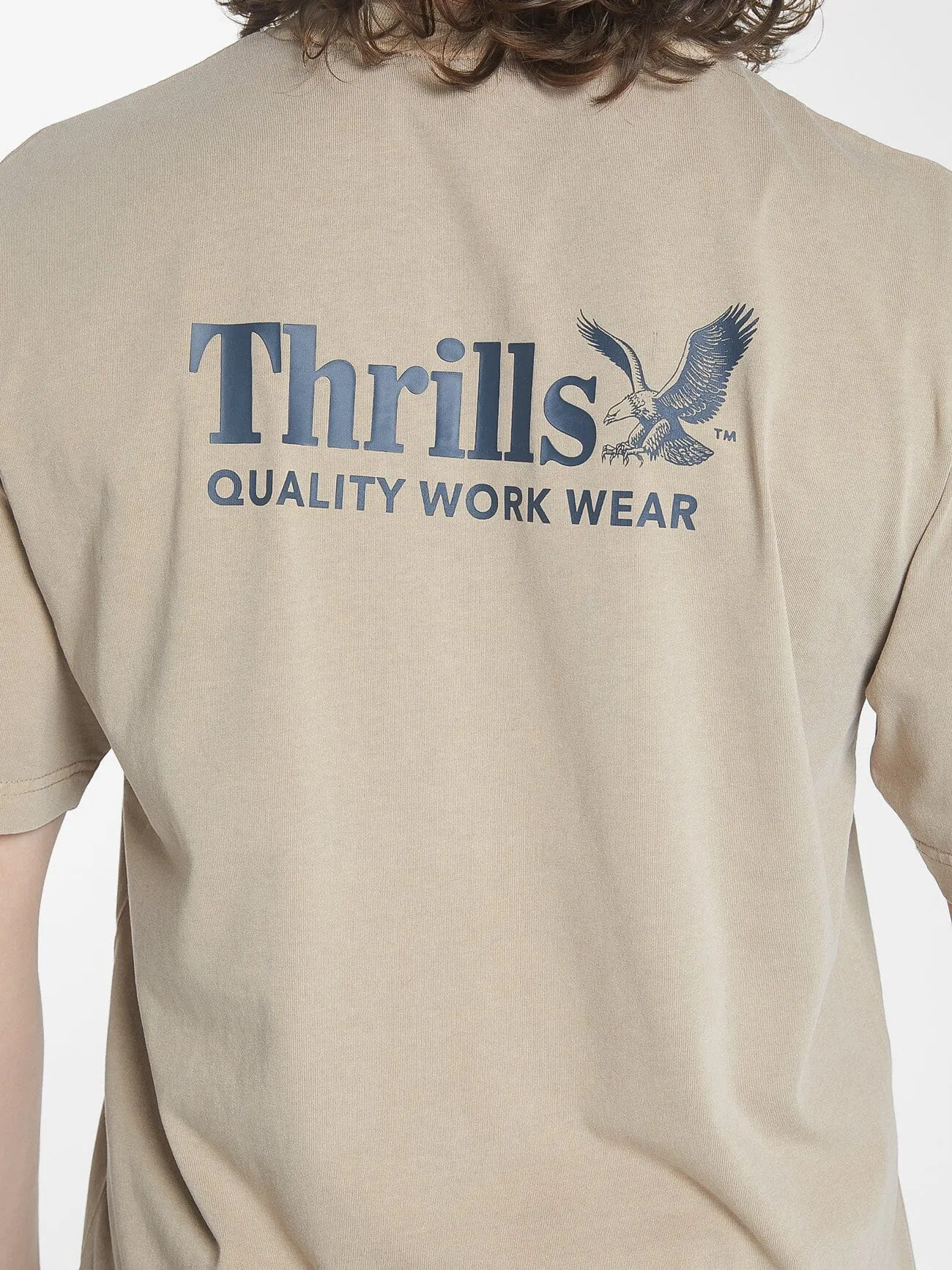 Thrills Workwear Oversize Fit Tee - Sand