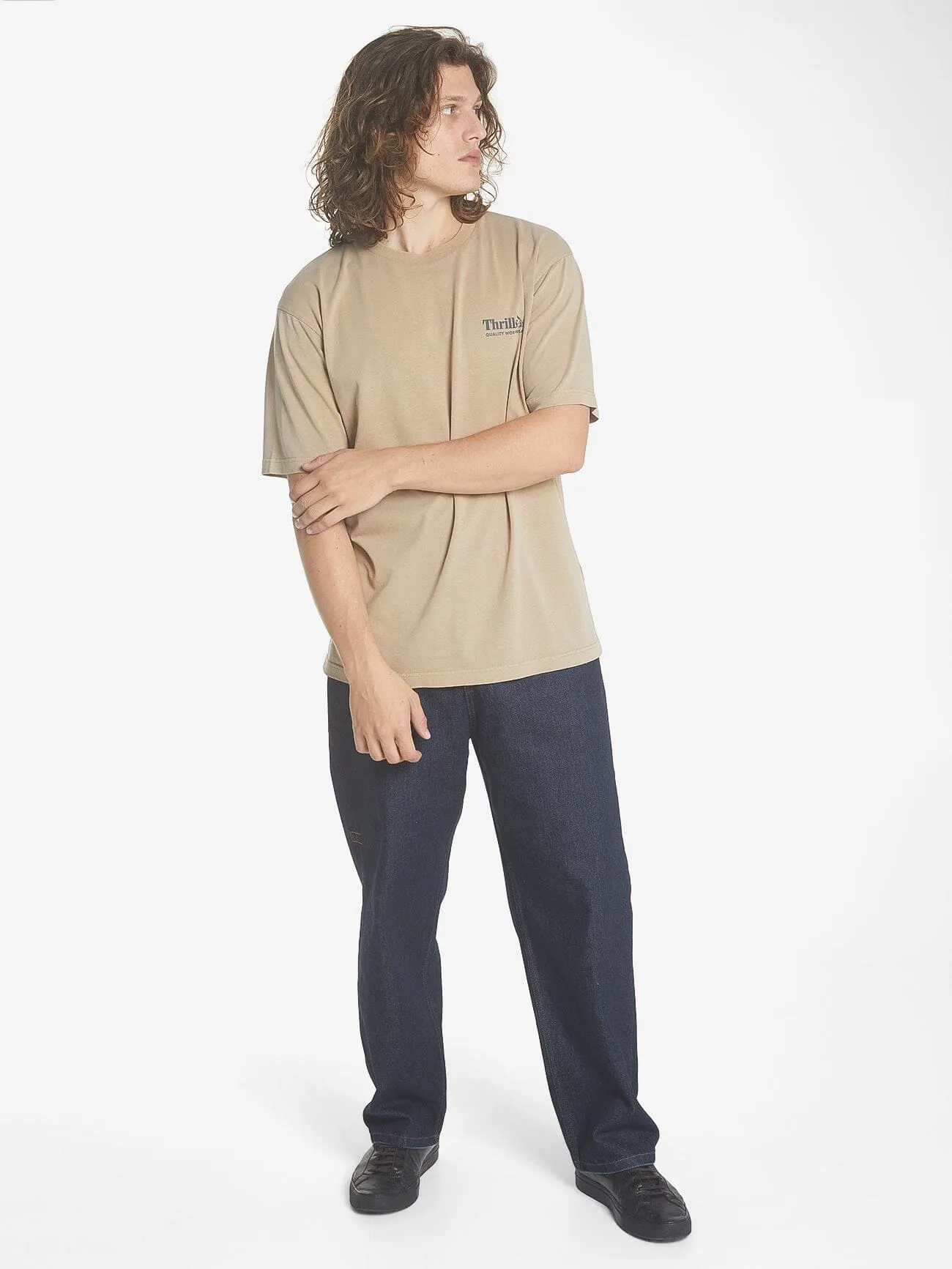 Thrills Workwear Oversize Fit Tee - Sand