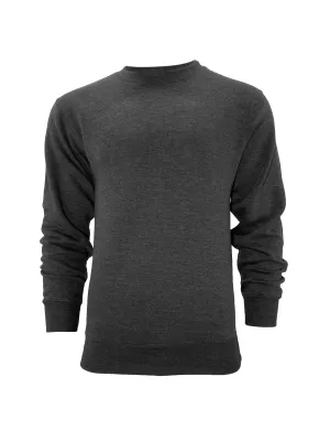Venley Weighted Women's MADE IN USA Charcoal Grey Crew Neck Fleece
