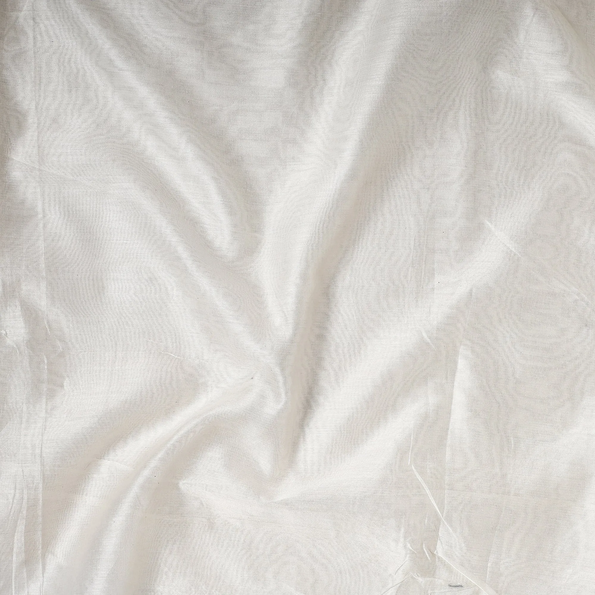 White - Traditional Chanderi Silk Handloom Precut Fabric (1.25 meter)