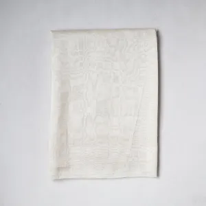 White - Traditional Chanderi Silk Handloom Precut Fabric (1.25 meter)