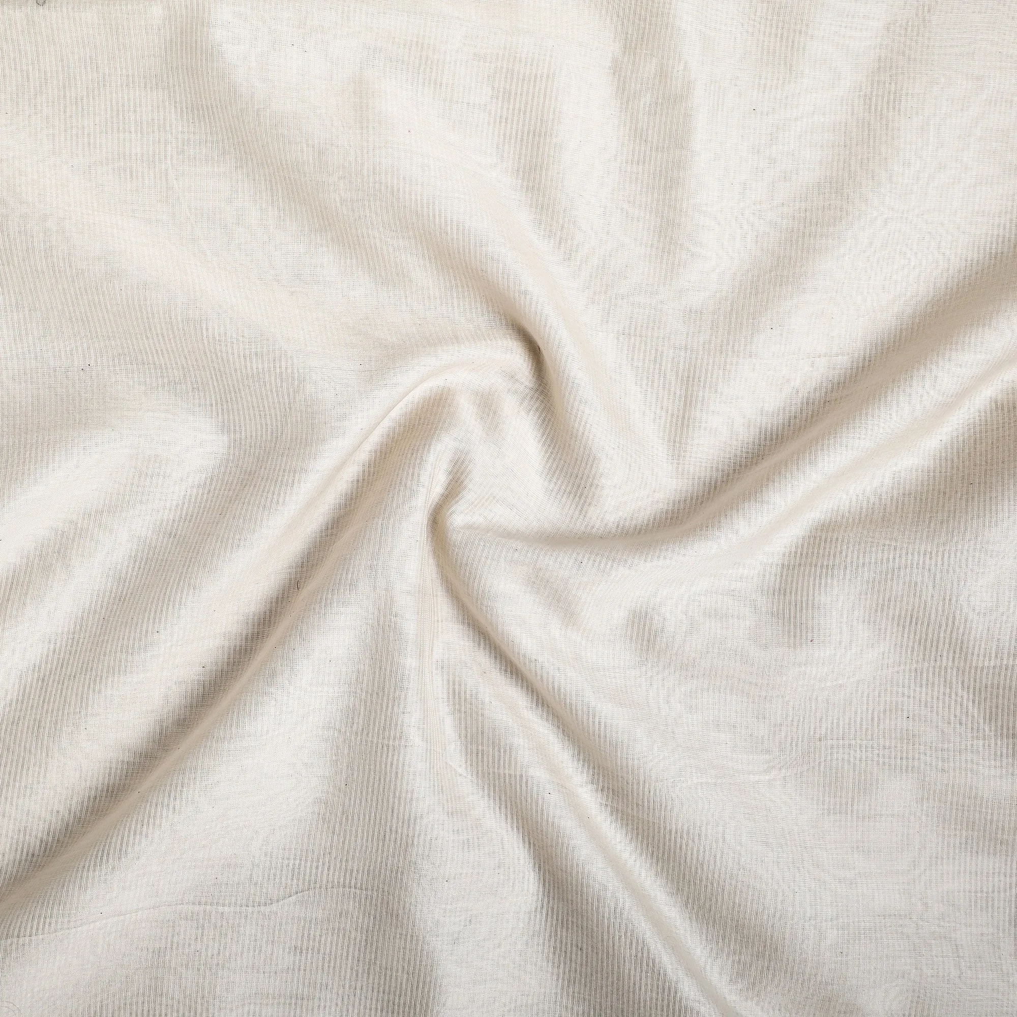 White - Traditional Chanderi Silk Handloom Precut Fabric (2.2 meter)