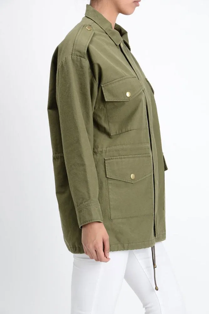 Women's Embroidered Military Jacket